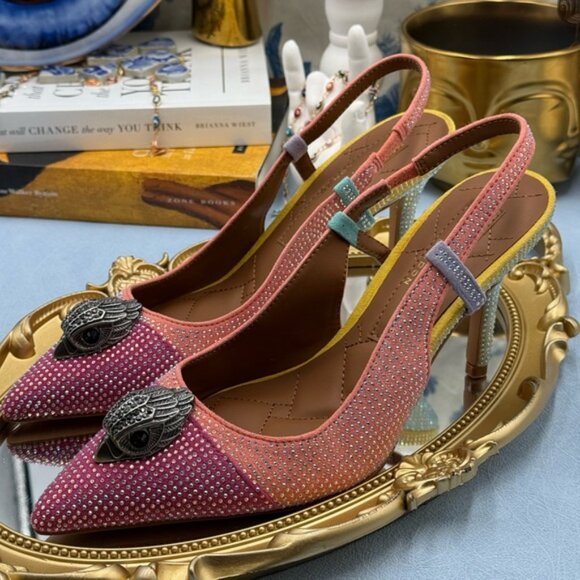 🆕 KURT GEIGER LONDON 🧿 NWOB Belgravia Crystal Embellished Slingback, Sz 36 US6 - Picture 11 of 15
